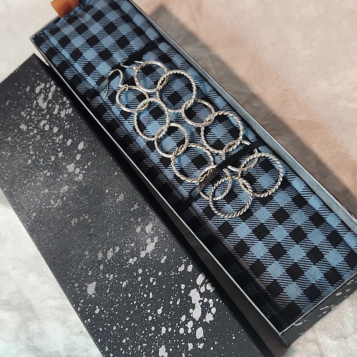 Sold Out Chain Jewelry, Fancy Drop Silver Circle Chandelier Earrings (aka big sister's)
