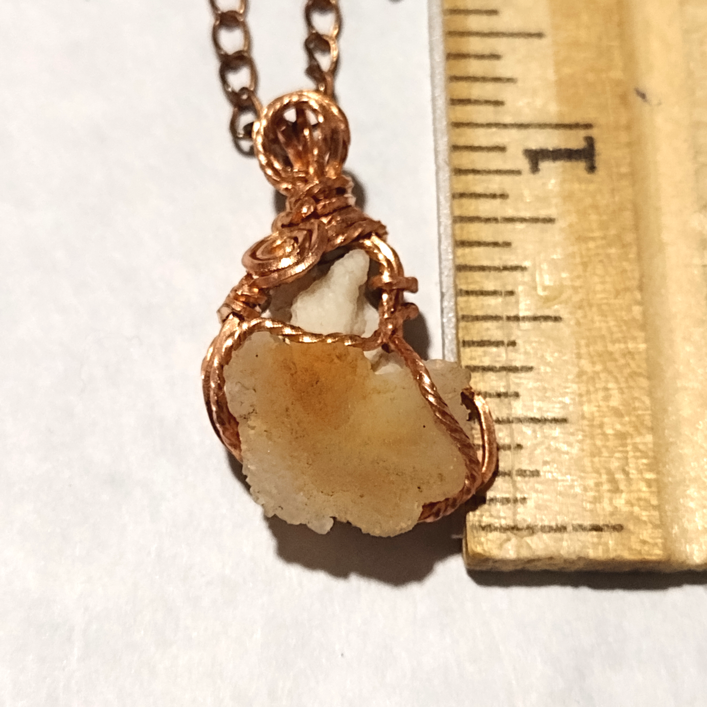 Crazy Wire Work Beaded Jewelry Raw Chalcedony Rose Beaded Tiger Eye Copper Wire Wrapped Necklace