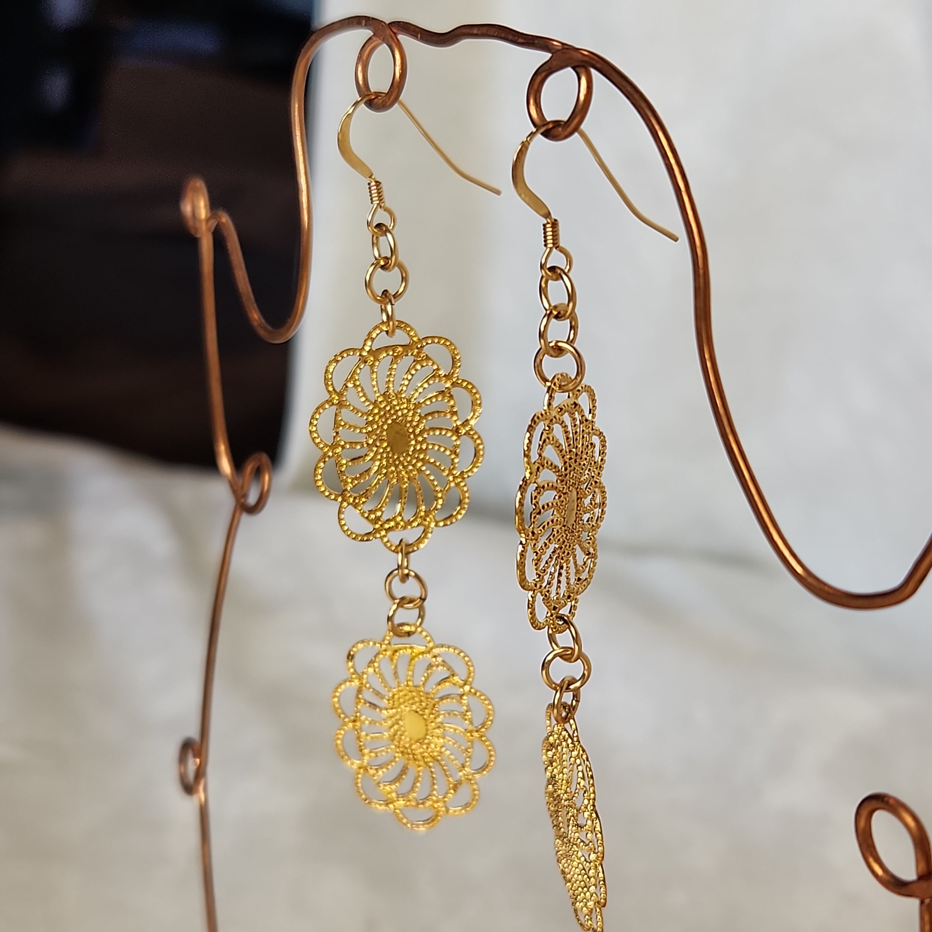 Michael Kors Fashion Rose Gold Brass Bracelet and Earring Set